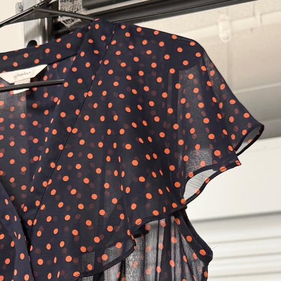 CJ Banks Women’s Blue and Red Polka Dot Dress Size 16 W - Picture 3 of 11